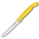 Victorinox - swiss classic - składany nóż do warzyw i owoców - ząbkowane ostrze - 11 cm - żółty