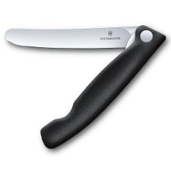 Victorinox - swiss classic - składany nóż do warzyw i owoców - gładkie ostrze - 11 cm - czarny