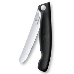 VICTORINOX - Swiss Classic - Składany nóż do warzyw i owoców - Gładkie ostrze - 11 cm - Czarny VICTORINOX - Swiss Classic - Składany nóż do warzyw i owoców - Gładkie ostrze - 11 cm - Czarny