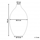 Wazon dekoracyjny 46 cm biały BAEZA