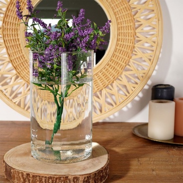 Wazon na kwiaty dekoracyjny szklany 22 cm