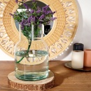 Wazon na kwiaty dekoracyjny szklany 25 cm