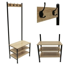 Wieszak country z 3 półkami               naturalny/czarny