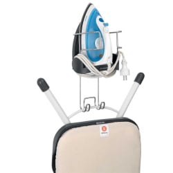 Wieszak na deskę do prasowania i żelazko Brabantia Czarny