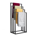 Wieszak na ręczniki  do łazienki podłogowy stojak na ręczniki czarny - yoka