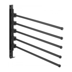 Wieszak na ręczniki do łazienki ścienny uchwyt czarny -yoka