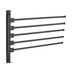 Wieszak na ręczniki do łazienki ścienny uchwyt czarny -yoka