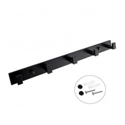 Wieszak na ubrania na ścianę czarny aluminiowy haczyk loft - yoka Wieszak na ubrania na ścianę czarny aluminiowy haczyk loft - yoka