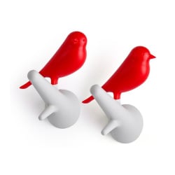 Wieszak Ptaki czerwony/biały 10067-RD-WH Wieszak Ptaki czerwony/biały 10067-RD-WH