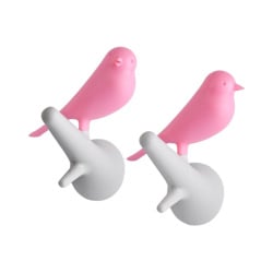 Wieszaki Ptaki biały/różowy 10067WP Wieszaki Ptaki biały/różowy 10067WP