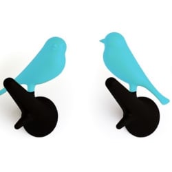 Wieszaki Ptaki niebieski/czarny 10067-BK-BU Wieszaki Ptaki niebieski/czarny 10067-BK-BU