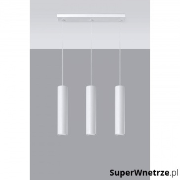 Lampa wisząca Sollux Lighting Lagos 3 biała