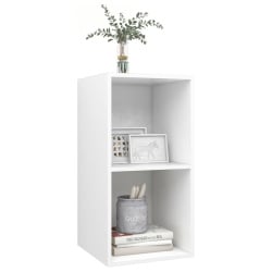 Wisząca szafka pod tv, biała, 37x37x72 cm, płyta wiórowa