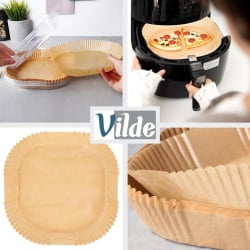 Wkład do frytkownicy Air Fryer beztłuszczowej papierowy kwadratowy 23x23 cm 100 szt.