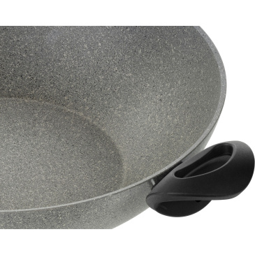 Wok granitowy indukcyjny z 2 uchwytami i pokrywką Ballarini Ferrara 36 cm