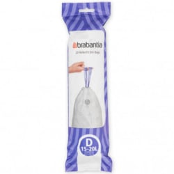 Worki na śmieci 15l 20 szt. Brabantia białe