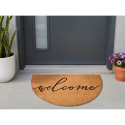 Wycieraczka AMBUKLAO Naturalny 45 x 75 cm Napis Włókno kokosowe