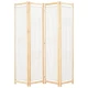 Parawan 4-panelowy, kremowy, 160x170x4 cm, tkanina