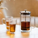 Zaparzacz do herbaty szklany 1000 ml diva srebrny  (3)