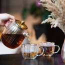 Zaparzacz do herbaty szklany dzbanek 1000 ml tulip (2)