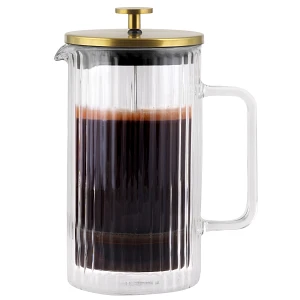 Zaparzacz do kawy i herbaty z podwójną ścianką 1000 ml tulip złoty mat 0664