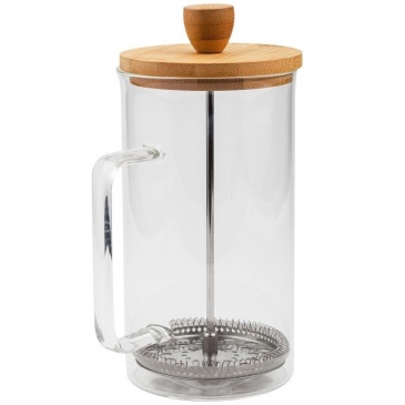 Zaparzacz imbryk, dzbanek TERRESTRIAL szklany z tłokiem do zaparzania kawy, herbaty, ziół, 0,6 l