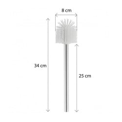 Zapasowa szczotka toaletowa do wc silikon biała - Yoka