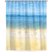 Zasłona prysznicowa haczyki wodoodporna plaża 180x180 cm