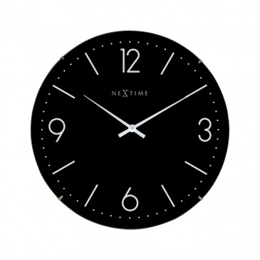 Zegar ścienny 35 cm NeXtime Basic Dome czarny