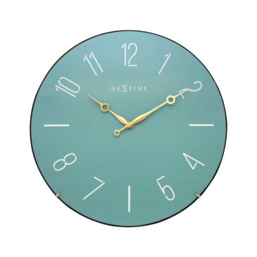 Zegar ścienny 35 cm NeXtime Trendy Dome turkusowy