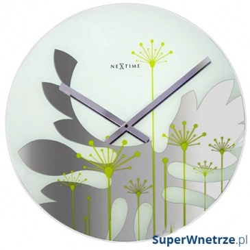 Zegar ścienny 43 cm NEXTIME Grass zielony