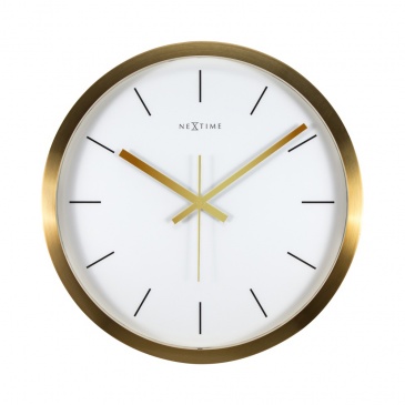 Zegar ścienny 44 cm Nextime Stripe biały