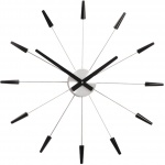 Zegar ścienny 60 cm Nextime Plug inn czarny