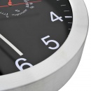 Zegar ścienny z higrometrem i termometrem, 30 cm, czarny