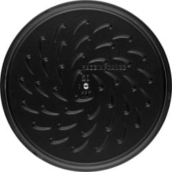 żeliwna patelnia do duszenia z pokrywką 28 cm, czarny