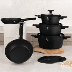 Zestaw 10-el garnki i patelnie BerlingerHaus BH-8197 Matte Black Collection Zestaw 10-el garnki i patelnie BerlingerHaus BH-8197 Matte Black Collection