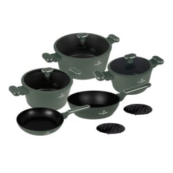 Zestaw 10-el garnki i patelnie BerlingerHaus BH-8207 Matte Green Collection Zestaw 10-el garnki i patelnie BerlingerHaus BH-8207 Matte Green Collection