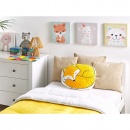 Zestaw 2 bawełnianych poduszek dla dzieci lis 50 x 40 cm żółty DHANBAD