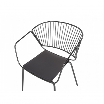 Zestaw 2 krzeseł do jadalni czarny RIGBY