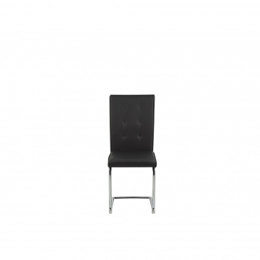 Zestaw 2 krzeseł do jadalni ekoskóra czarny ROVARD