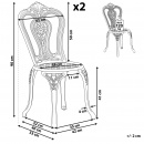 Zestaw 2 krzeseł ogrodowych brązowy BOVINO
