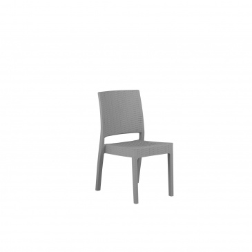 Zestaw 2 krzeseł ogrodowych jasnoszarych FOSSANO