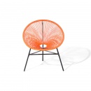 Zestaw 2 krzeseł rattanowych pomarańczowe ACAPULCO