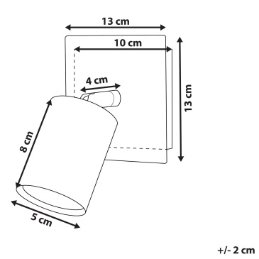 Zestaw 2 lamp ściennych metalowy biały TIGRIS