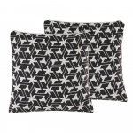 Zestaw 2 poduszek dekoracyjnych geometryczny wzór 45 x 45 cm czarno-biały ANDIRIN
