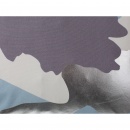 Zestaw 2 poduszek dekoracyjnych w łaty 45 x 45 cm fioletowo-srebrny IXIA