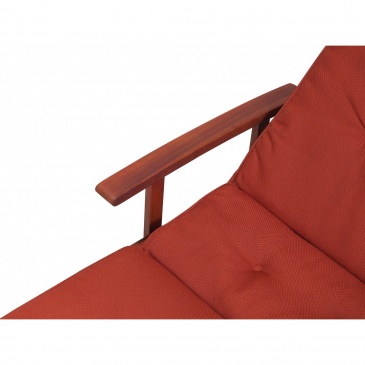 Zestaw 2 poduszek na leżaki ogrodowe czerwony TOSCANA/JAVA II