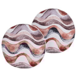 Zestaw 2 poduszek ogrodowych wzór abstrakcyjny seborga 40 x 40 cm brązowy