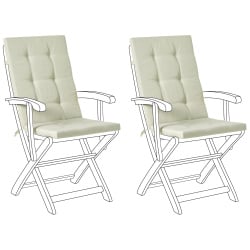 Zestaw 2 poduszek siedziskowych/oparciowych MAUI PREMIUM Jasnozielony