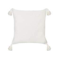 Zestaw 2 poduszek w paski banksia bawełna 45 x 45 cm biały